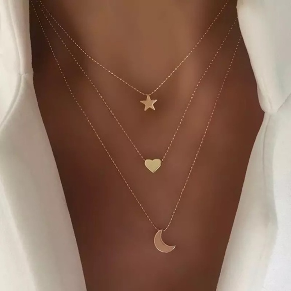3/$30 💛 Star Heart Moon Pendant Necklace